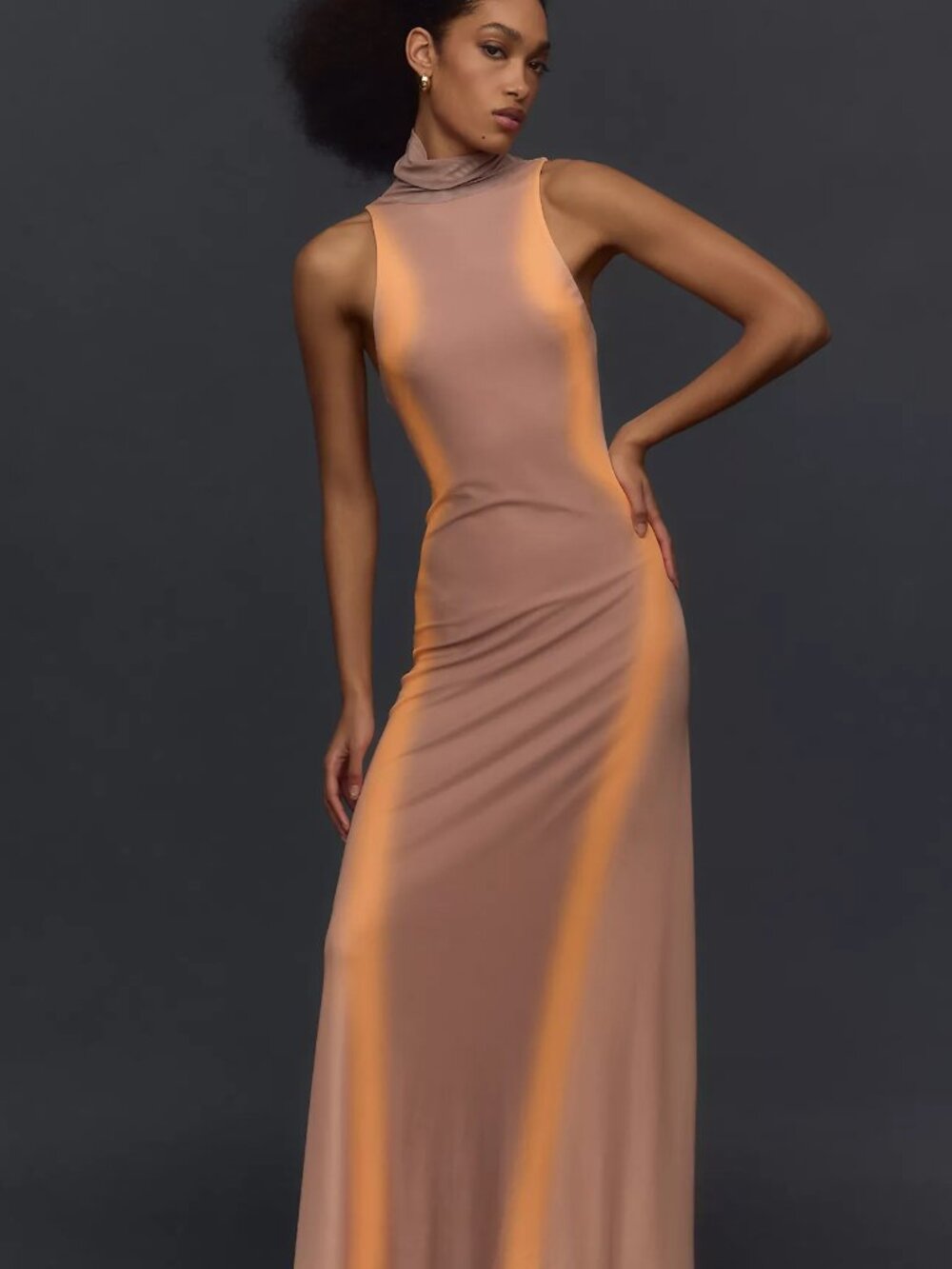 AFRM Sleeveless Mock-Neck Maxi Dress